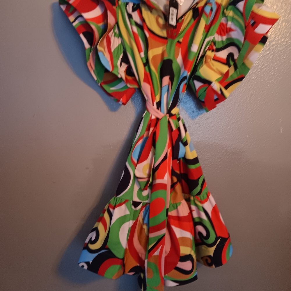 Buxom Couture 1x Multi Print Dress